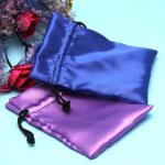 Custom satin logo printing silk jewelry bag silk drawstring bag for hair packing