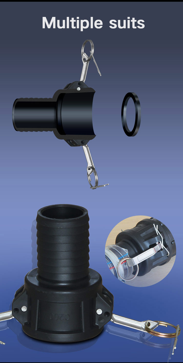 1Inch 1.5 2 Inch Plastic Camlock Quick Connector for IBC Tank Valve Fitting Adapter