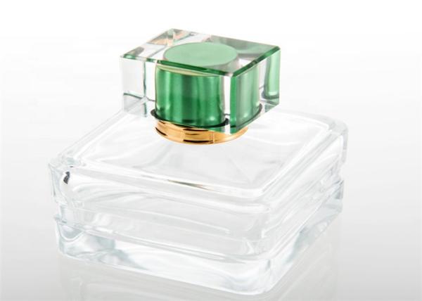 Buy cheap Antique 100ml 120ml Luxury Clear Glass Perfume Bottles With Flower Screw Cap from wholesalers