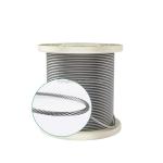 Non-Alloy T316 Stainless Steel 1/4" Aircraft Deck Railing Cable 7x19 250FT Wire