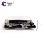Factory direct disposable plastic take away sushi tray with lid