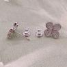 Buy cheap New Arrival Cute Brass Jewelry Earring Party Gift Fashion Crystal Four Leaf Clover Stud Earrings For Women from wholesalers