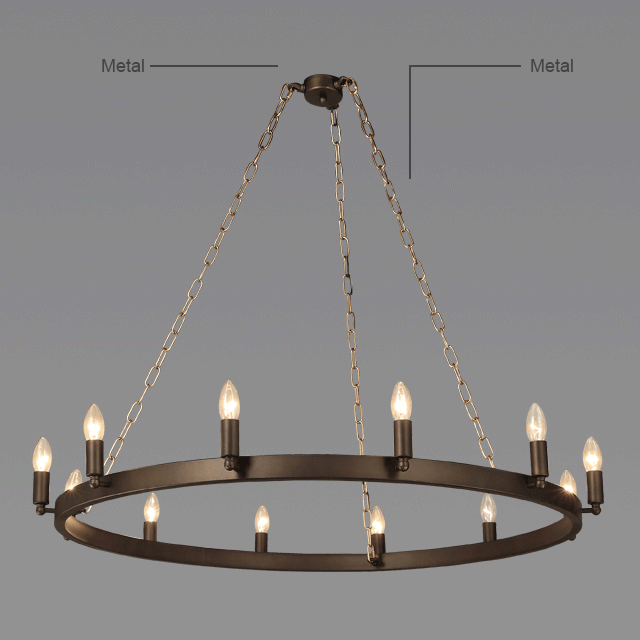 Kathy ireland Iron chandelier for Farmhouse indoor home pendant lamp (WH-CI-52)
