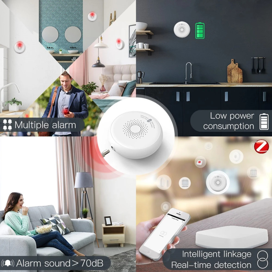 smart Zigbee gas leakage detector sensor tuya smart home security alarm system tuya app remote Sale