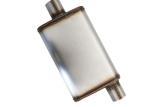 Oval 2.5" Inlet Outlet SS 409 Muffler For Magnaflow