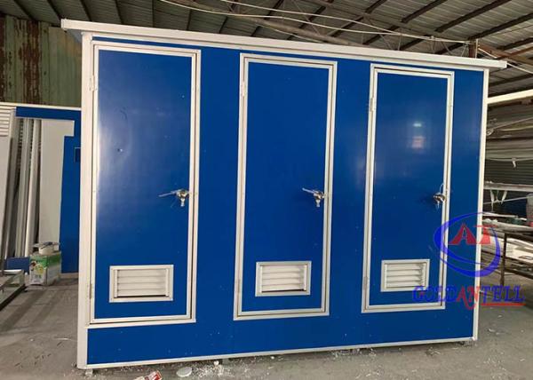Buy cheap 1.1 X 3.0 X 2.3 Meter Three Person Toilet Shower Room Movable Outdoor Ticket Booth from wholesalers