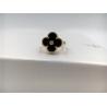Buy cheap Round Diamond / Onyx 18K Gold Ring Vintage Alhambra For Wedding / Engagement from wholesalers