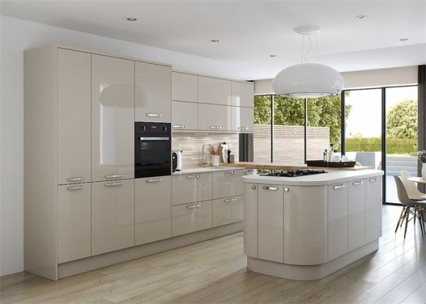 Buy cheap L / U Shaped MDF Wood Veneer Kitchen Cabinets Moisture Proof Board Home Project from wholesalers