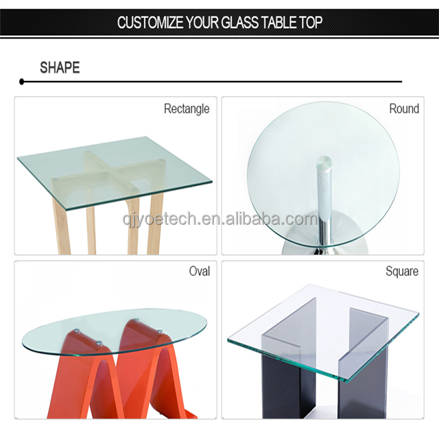Modern Hollow Structure Tempered Glass Dining Table Top for Grind Processing Furniture