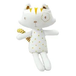 Embroidery Logo Pattern Super Soft Stuffed Cat Toy Infant Comforter Toy Skin