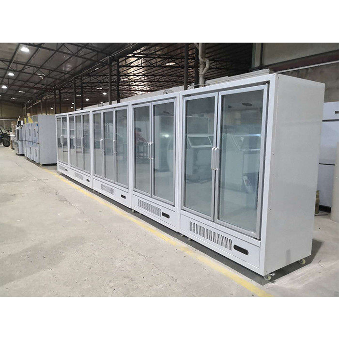 1880*720*2000mm Commercial Glass Door Coolers 110V 60Hz Display Fridge