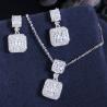 Buy cheap Fashion CZ Crystal Stone Wedding Jewelry Sets For Brides Necklace Earring Necklace Set For Women CZ Jewelry Sets from wholesalers