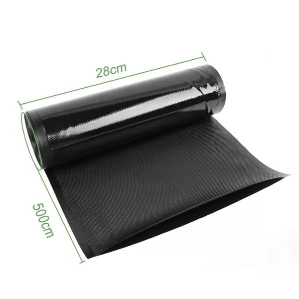 SGS QS Embossing Barrier Heavy Black Plastic Roll Moisture Proof Food Preservati