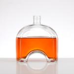 Aluminum Plastic PP Collar Hot Stamping 700ml Vodka Whisky Glass Bottle for