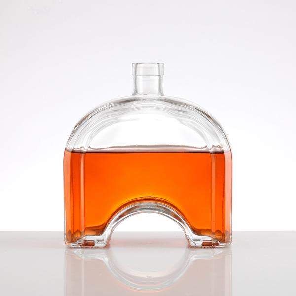 Buy cheap Aluminum Plastic PP Collar Hot Stamping 700ml Vodka Whisky Glass Bottle for Brandy from wholesalers