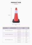 3.5kg Reflective Strips Traffic Directional Cone For Road Safety