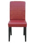 Beech wood red leather/pu upholstery leisure chair/wooden dining chair/desk