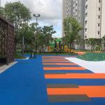 Customized Thickness EPDM Rubber Running Track Weather And UV Resistant Easy