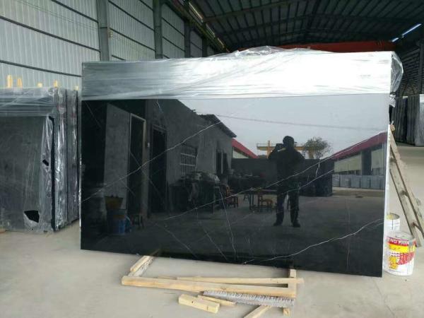 Buy cheap High Hardness Nero Marquina Marble Slab , Natural Nero Black Marble Tile from wholesalers