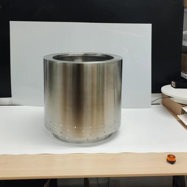 15L Capacity Silver 304 Stainless Steel Portable Fire Pit for Outdoor Heating