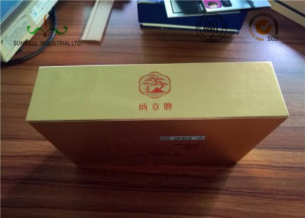 Buy cheap Gloden Face Finishing Embossing Paper Packing Box For Candy SGS from wholesalers
