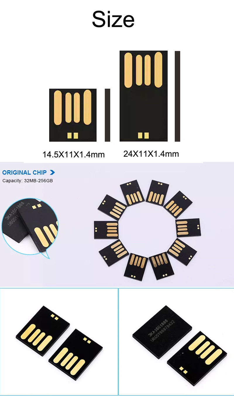 BSCI CE ROHS FCC Mini Udp Usb Flash Drive Chip Usb Flash Chip 512MB 1GB 2GB 4GB