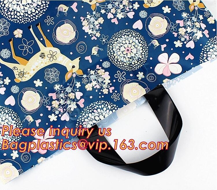 Eco Friendly Biodegradable Plastic Soft Loop Handle Bags,Retail Soft Loop Handle Shopping bags,Recyclable clothing packa