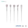 Buy cheap Aluminum Ferrule Plastic Handle 5 Piece Travel Makeup Brush Set from wholesalers