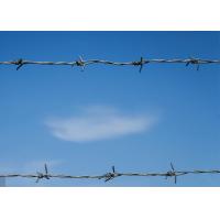 Buy cheap Use of prison walls PVC Coated /Galvanized Barbed Wire Coils fence product