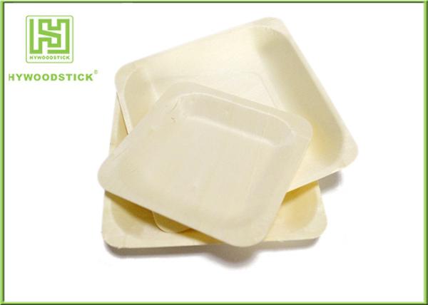 Buy cheap Large Square Disposable Wooden Plates And Utensils Environmental Protection from wholesalers
