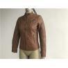 Buy cheap Mandarin Collar Ladies PU Jacket , Womens Faux Leather Jackets Zip Through TW76738 from wholesalers
