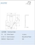 PCB Terminal Accessories Electrical Components 10.3mm Center Space Quick