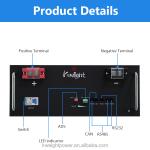 Telecom Power Rack Mount Module LiFepO4 Battery 51.2 V 100ah Battery