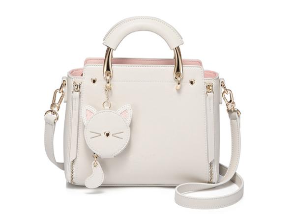 The new high-volume PU leather tote one-shouldered cross-slung custom logo women