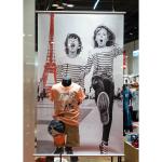 Suspended Fabric Hanging Banners Inkjet Printing Shopping Mall Brands Advertisin