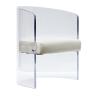 Buy cheap CE White Acrylic Frame Leather Cushion Chair Defaico Furniture from wholesalers