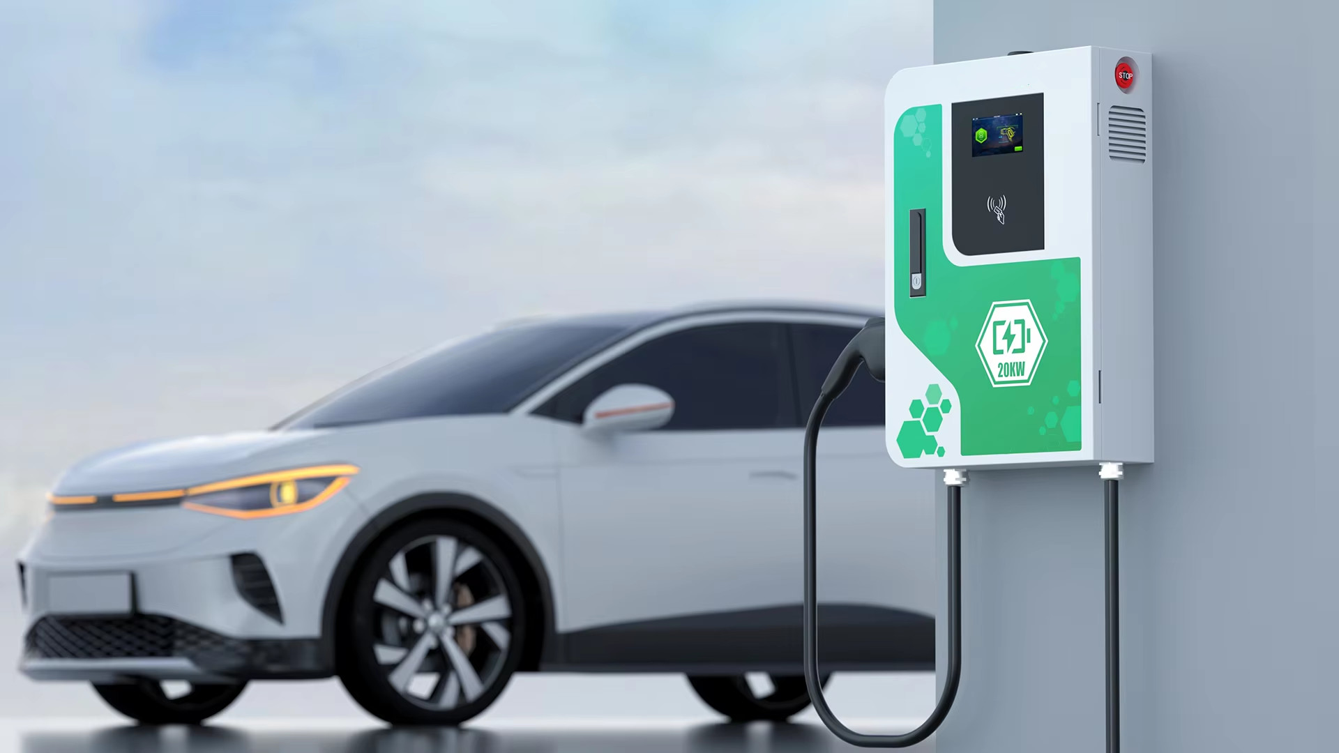 20KW Home Ev Dc Charger Station Fast Dc Charger Single Phase Electric Vehicle Charger