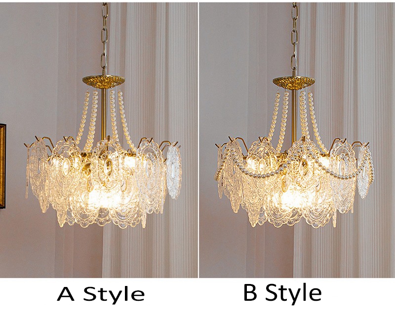 Luxury Villa Living Room Chandelier Glass Lampshade Fancy Chandelier(WH-CY-246)