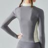 Buy cheap Color Contrast Long Sleeve Polo Shirts Ladies Equestrian Top High Density from wholesalers
