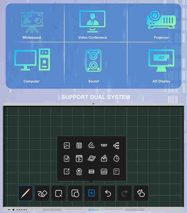 3840×2160 98 Inch Touch Screen Smart Board For Presentations Meetings
