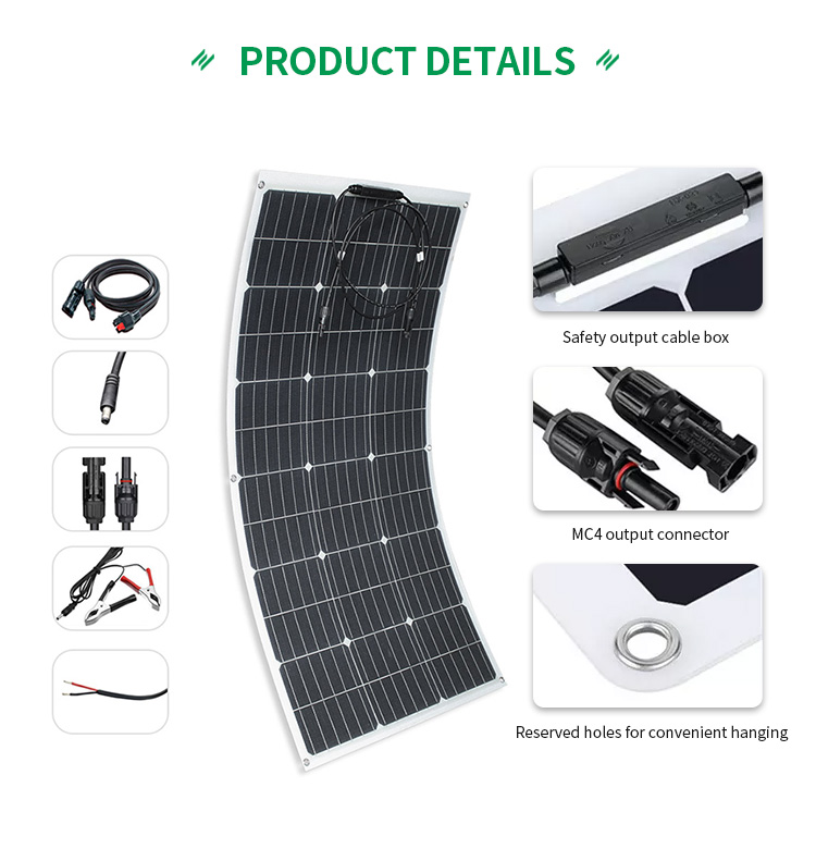 50W High Flexible Solar Powered Panel Half Cell System For Home