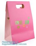 Wholesale fancy white kraft paper clothing packaging bag with logo printing