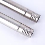 Stainless Steel Thread Splicing Shower Curtain Rod End Shape Mop Broom Rod