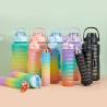 Buy cheap Summer Gradient Motivational 3 In 1 Water Bottle Set Leak Proof Water Bottle 40 Oz With Handle Bpa Free Portable Sports Kettle from wholesalers
