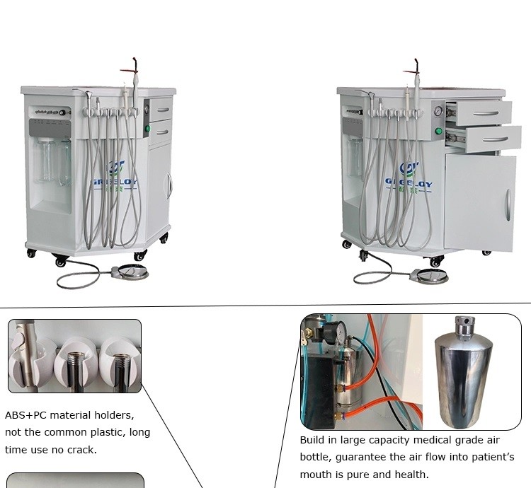 Foshan Greeloy GU-P212 Dental Mobile Unit with Self Contained Compressor
