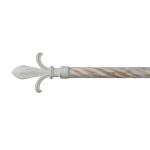 White Sweep Gold Curtain Rod Accessories 22mm Three Dimensional Pattern Curtain