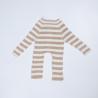 Buy cheap 100% Cotton Unisex Baby Girl Boy Knit Striped Jumpsuit Long Sleeve One Piece Button Down Sweater Rompers Playsuit from wholesalers