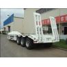 Buy cheap 50 ton low bed Semi-trailer with tri-axle excavator trailer. low loader from wholesalers