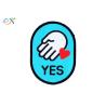 Buy cheap Yes Or No Iron On Embroidered Patches Polyester Material For Clothing Decorate from wholesalers