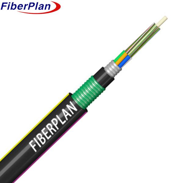 Buy cheap 6/12/24/48/72/96/144 Fibers Outdoor Armored Fiber Optic Cable GYFTA53 from wholesalers
